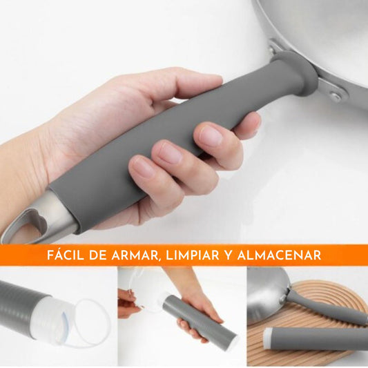 PACK ANTIQUEMADURAS PREMIUN:  3 Protectores de Silicona para Mangos de Olla